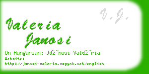 valeria janosi business card